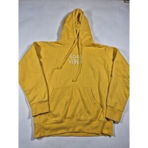 SCW Sweatshirt Adult Size Small Yellow Good Vibes Hoodie